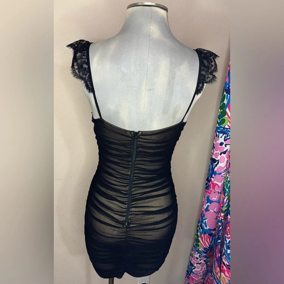 Privy Privately Privileged Mesh Overlay Bodycon Dress - Picture 9 of 13